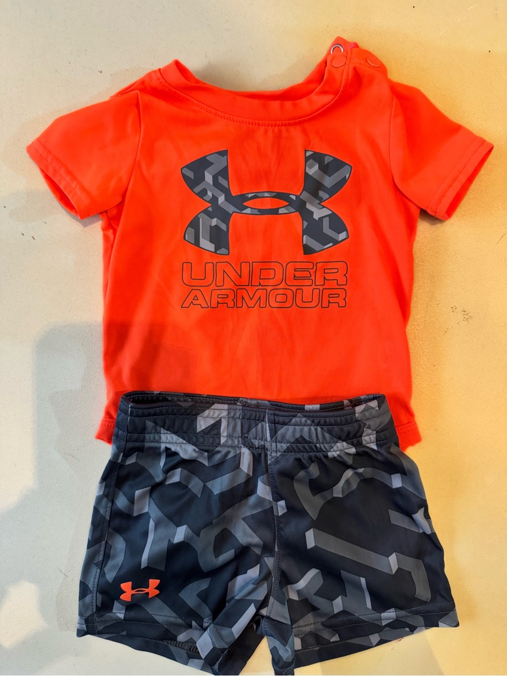 Under Armour Neon Orange Infant HeatGear Tee